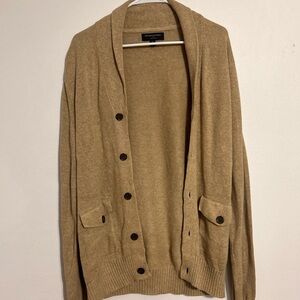 Banana Republic Men's Shawl Collar Cardigan - Camel Brown